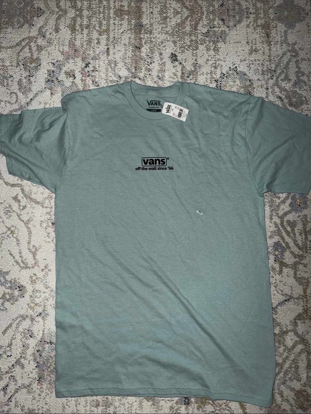 Vans Men's Turquoise Short Sleeve Logo Tee